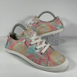 Roxy Women’s Bayshore III Slip-On Sneakers - Tie Dye / Pink / Blue - Size 9
